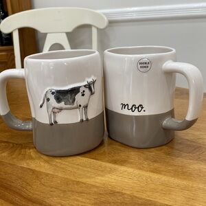 NWT.  Set of 2, Rae Dunn, 24oz., ceramic mugs.